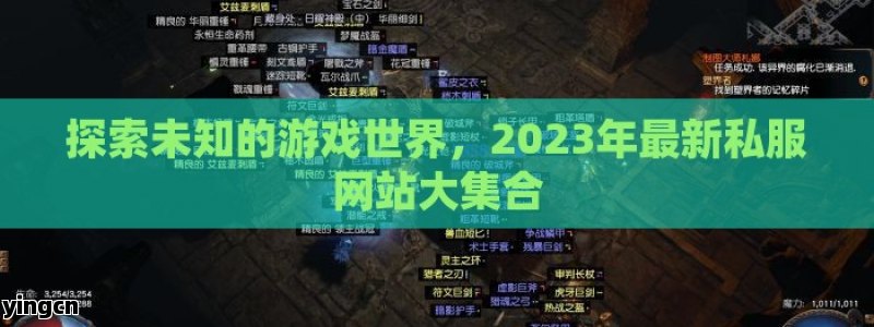 探索未知的游戏世界，2023年最新私服网站大集合