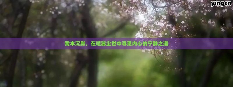 我本沉默，在喧嚣尘世中寻觅内心的宁静之道